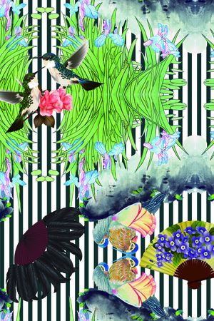 莫妮卡-女装华亿平台印花华亿平台图片