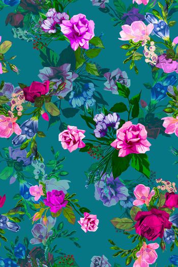 650576-花卉 花朵 时尚手绘大花