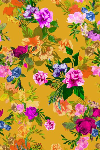 650578-花卉 花朵 时尚手绘大花--3