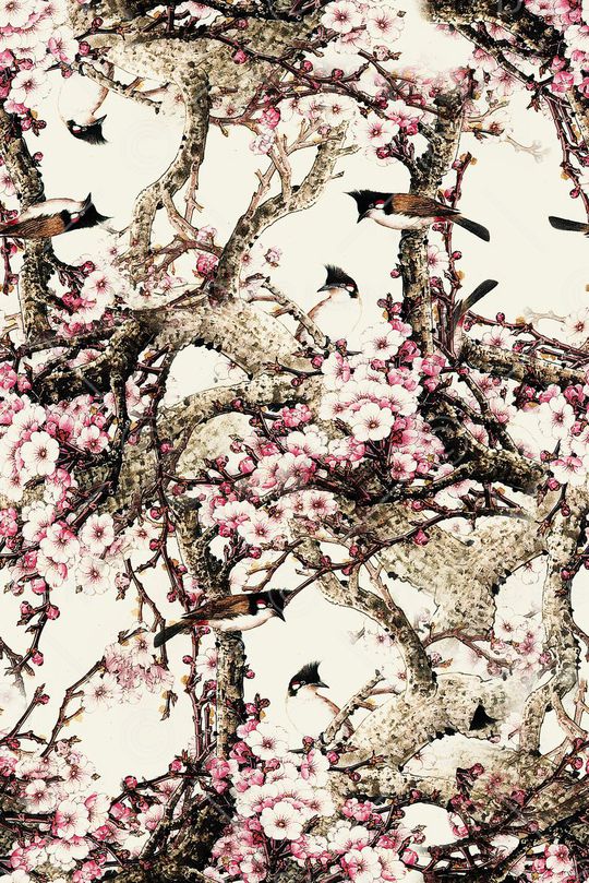 花鸟印花华亿平台图片