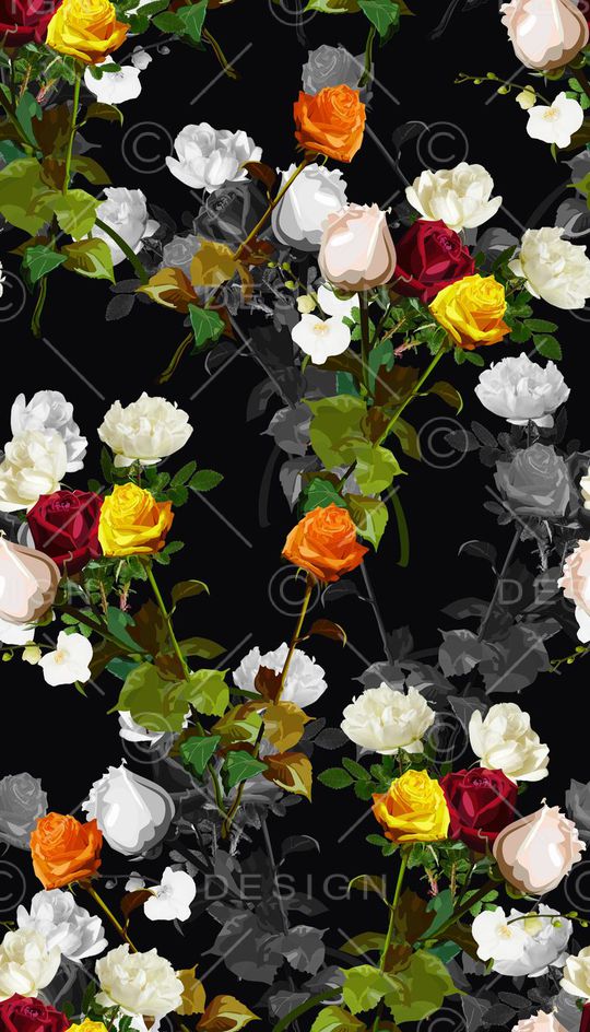 欧式花卉印花华亿平台图片