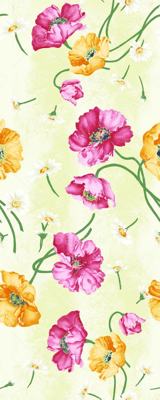 花卉长丝巾印花华亿平台图片