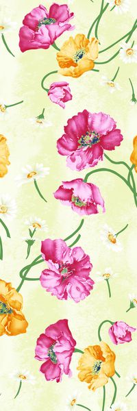 花卉长丝巾印花华亿平台图片