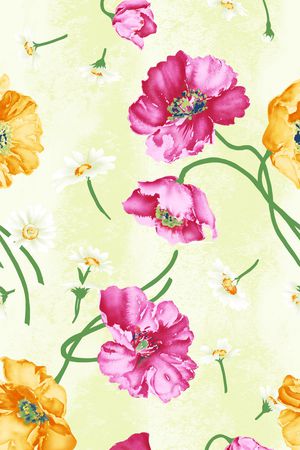 花卉长丝巾印花华亿平台图片