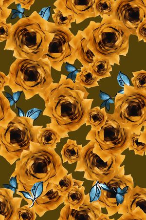 抽象花绘印花华亿平台图片