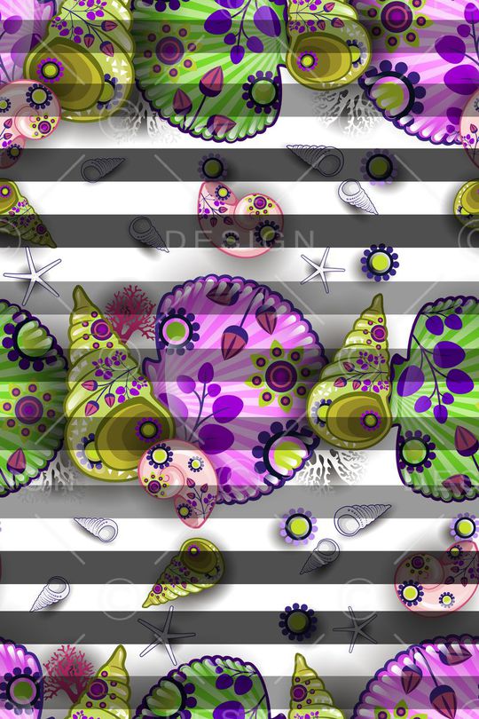 海洋生物印花华亿平台图片