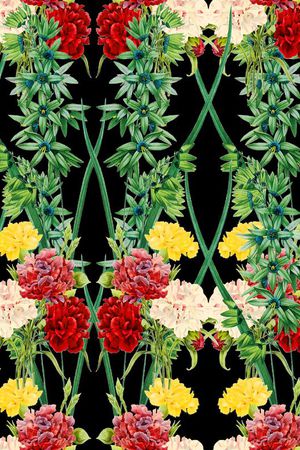 热带雨林花卉印花华亿平台图片