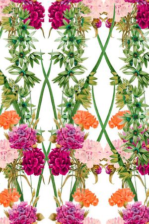 热带雨林花卉印花华亿平台图片