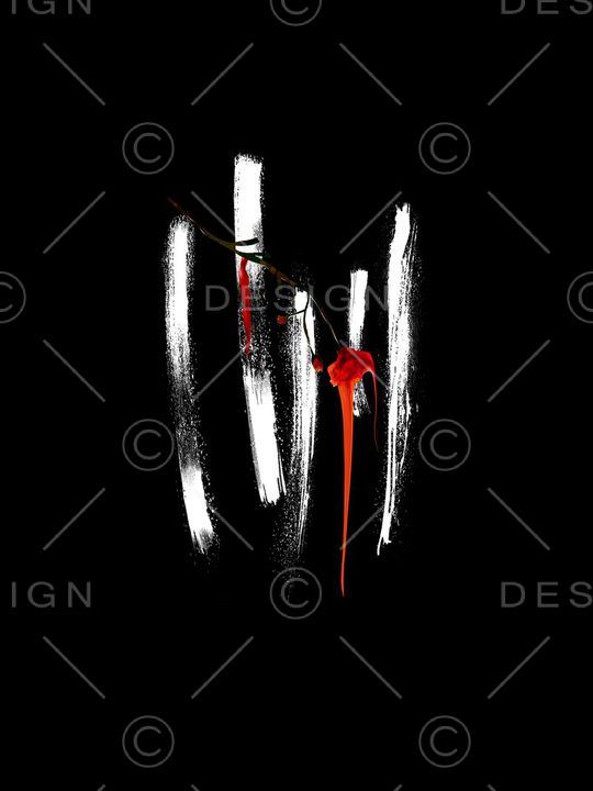 原创抽象笔画印花华亿平台图片