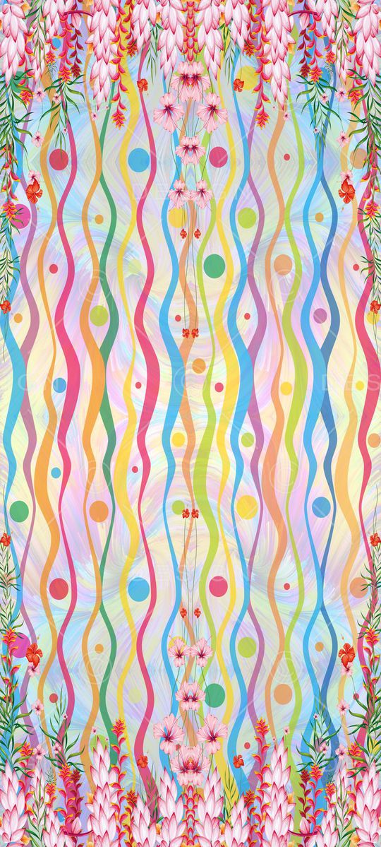 彩色波点印花华亿平台图片