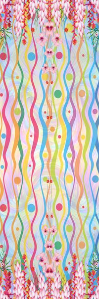 彩色波点印花华亿平台图片