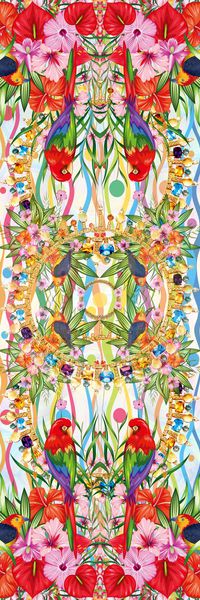 花鸟印花华亿平台图片