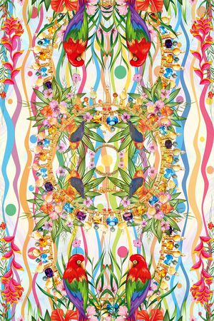 花鸟印花华亿平台图片