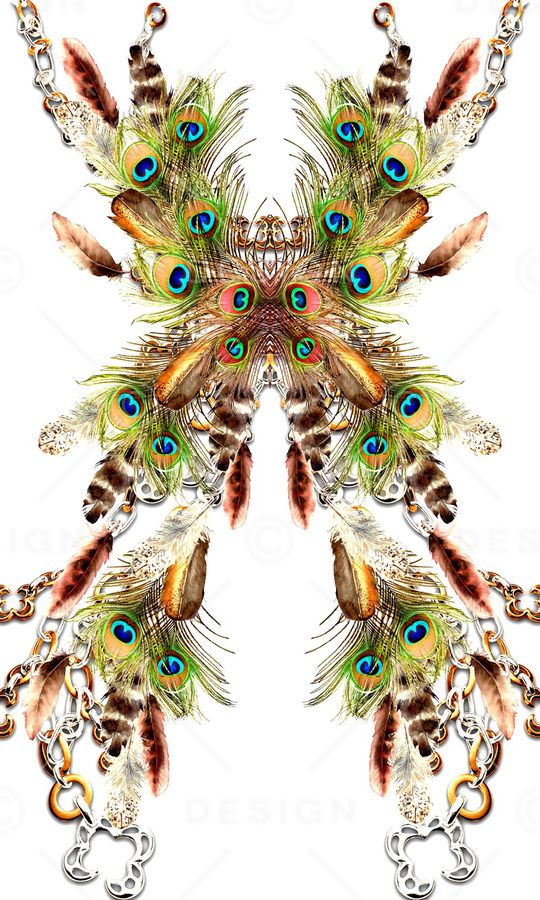 羽毛印花华亿平台图片