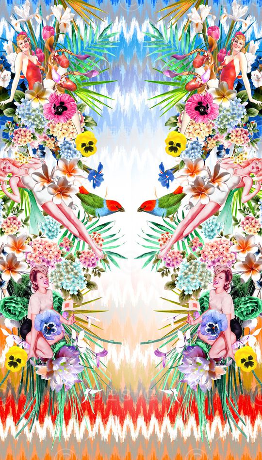 热带风印花华亿平台图片