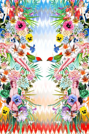 热带风印花华亿平台图片