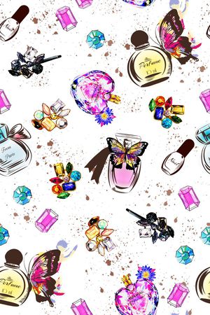 香水瓶印花华亿平台图片