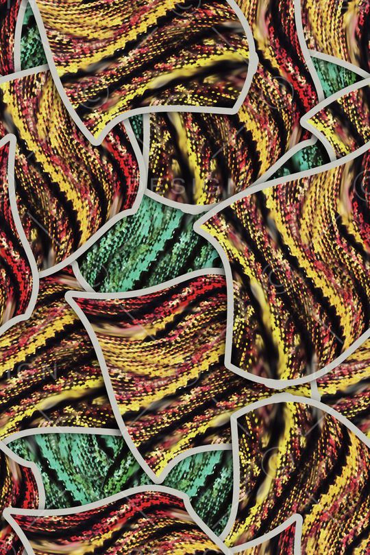 几何动物动感抽象印花华亿平台图片