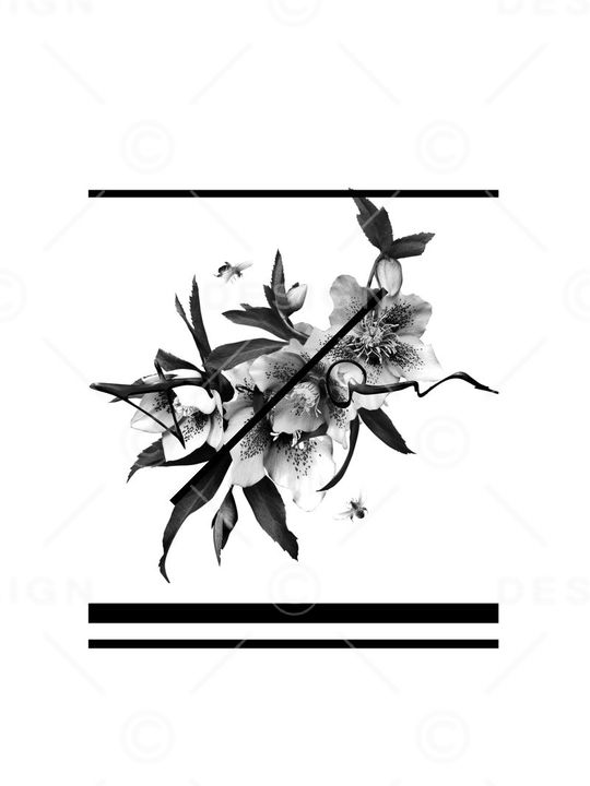 简单大气的花卉印花华亿平台图片