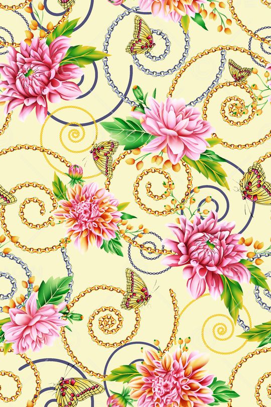 花卉印花华亿平台图片