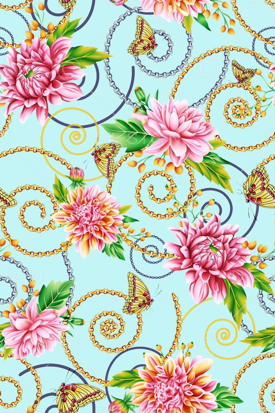 花卉印花华亿平台图片