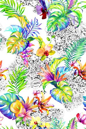 热带风印花华亿平台图片