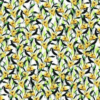 651172-百合花卉黄