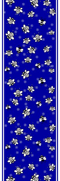 卡通小蜜蜂丝巾印花华亿平台图片