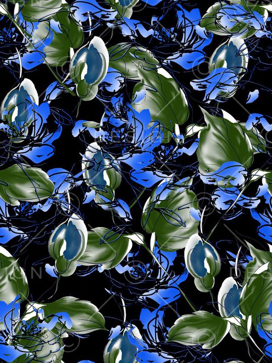 时尚、手绘、花卉印花华亿平台图片