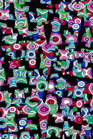 多彩、抽象、几何印花华亿平台图片