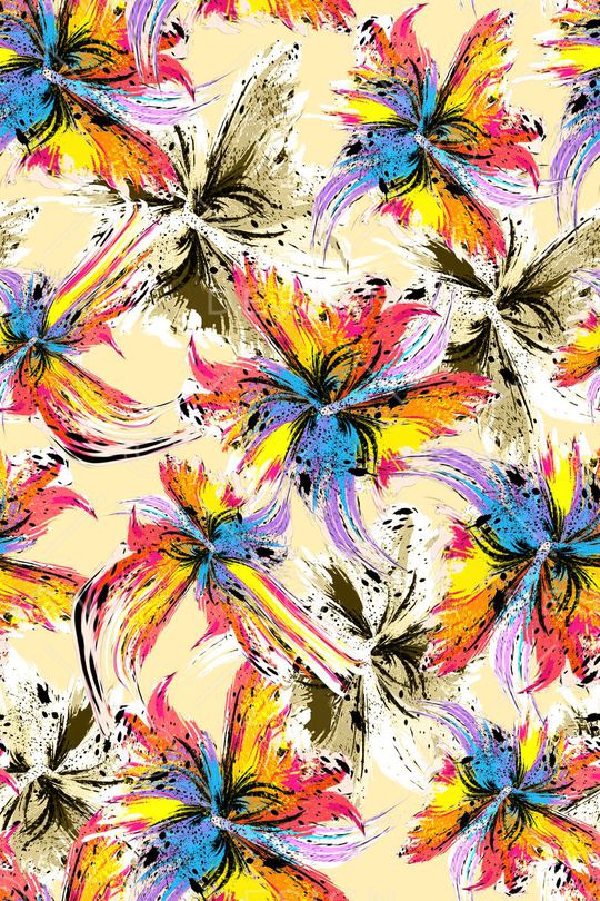 花卉印花华亿平台图片