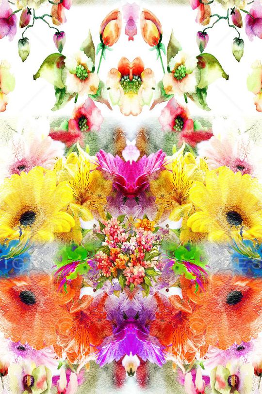 水彩印花华亿平台图片