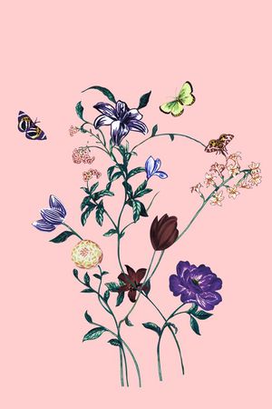 花卉印花华亿平台图片