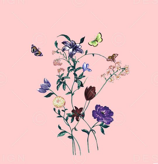 花卉印花华亿平台图片