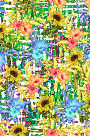 多彩、抽象、几何印花华亿平台图片