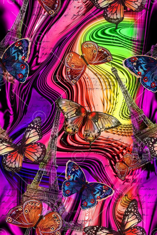 蝴蝶印花华亿平台图片