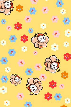 卡通小围巾印花华亿平台图片