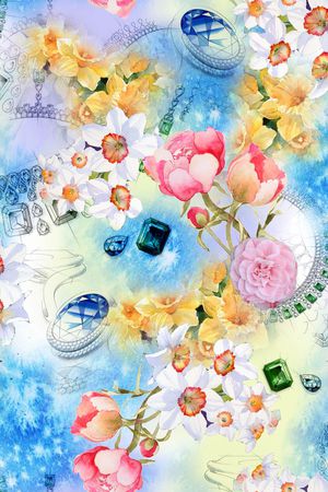 花朵印花华亿平台图片