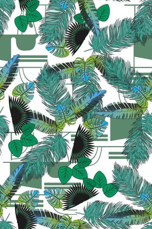 棕榈叶印花华亿平台图片