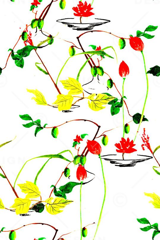 荷花印花华亿平台图片