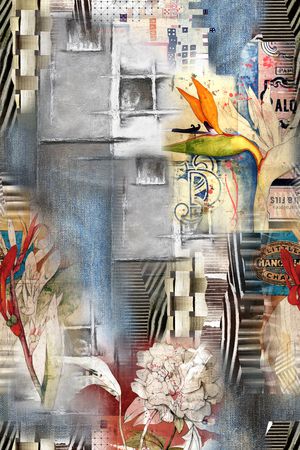 花卉印花华亿平台图片