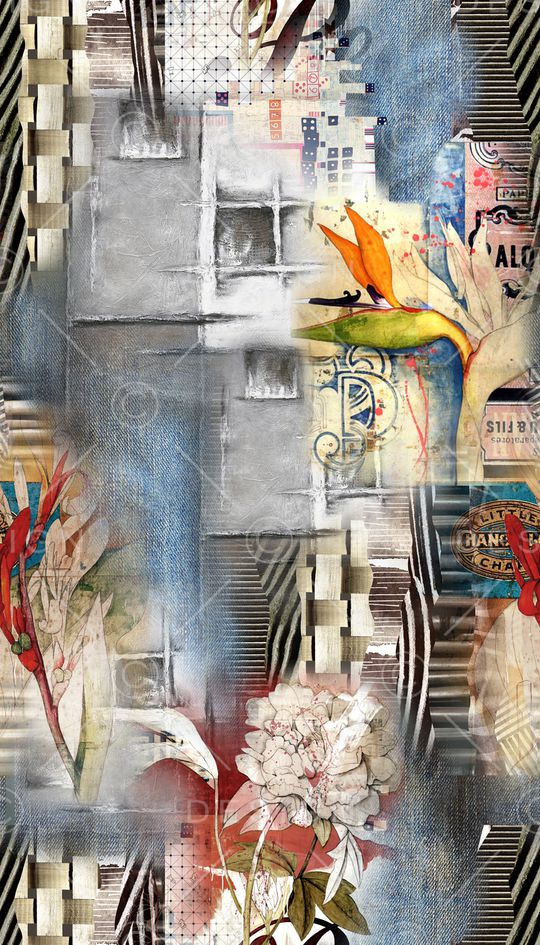 花卉印花华亿平台图片