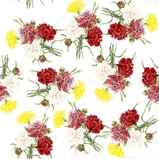 罂粟花印花华亿平台图片