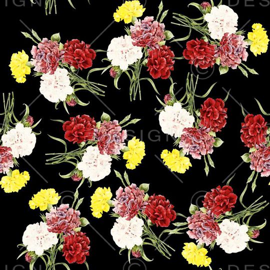 罂粟花印花华亿平台图片