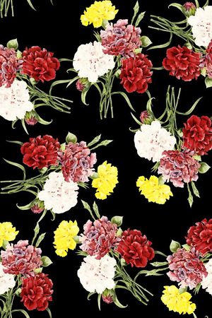 罂粟花印花华亿平台图片