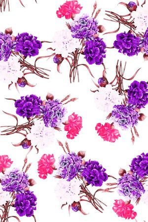 罂粟花印花华亿平台图片