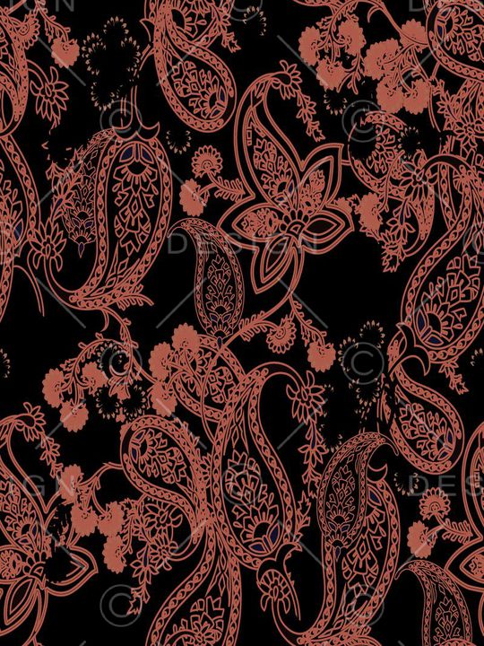 佩斯利男装印花华亿平台图片