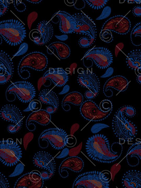 佩斯利男装印花华亿平台图片