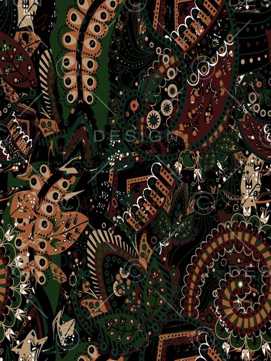 佩斯利男装印花华亿平台图片