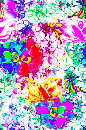 抽象油画印花华亿平台图片